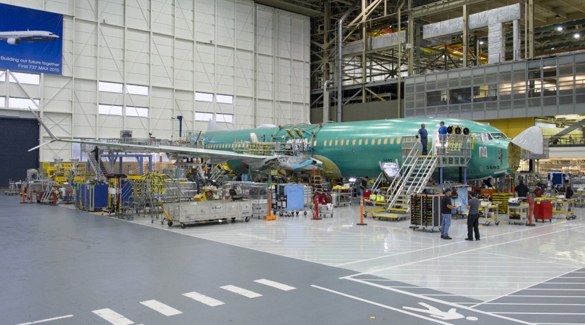 Foto (c) Boeing Boeing 737 MAX fabriek